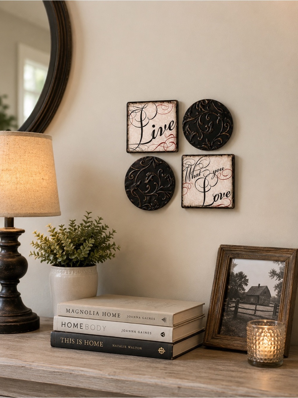 Inspiration Wall Art Decor | Live What You Love Metal Wall Hanging - Picture 1 of 4